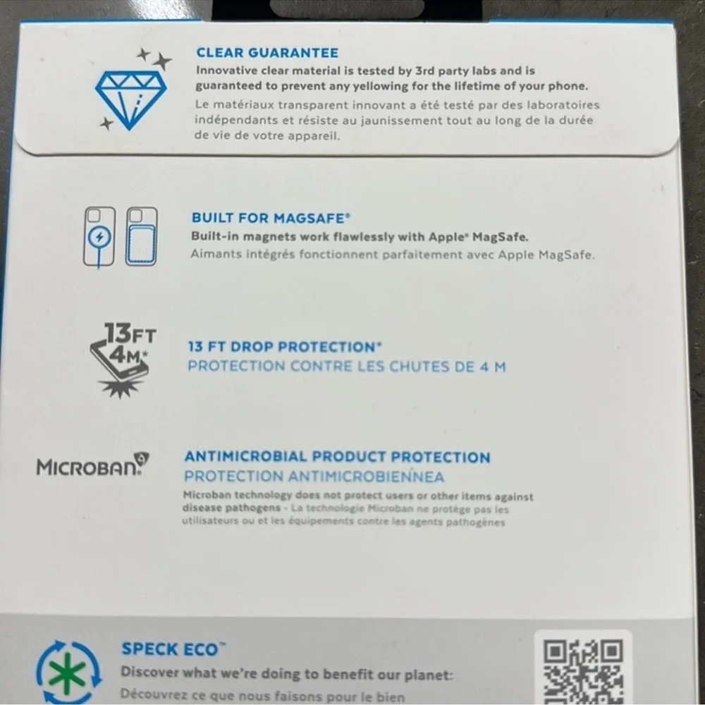 NEW Speck Presidio Clear Case with MagSafe Ring I-Phone 14